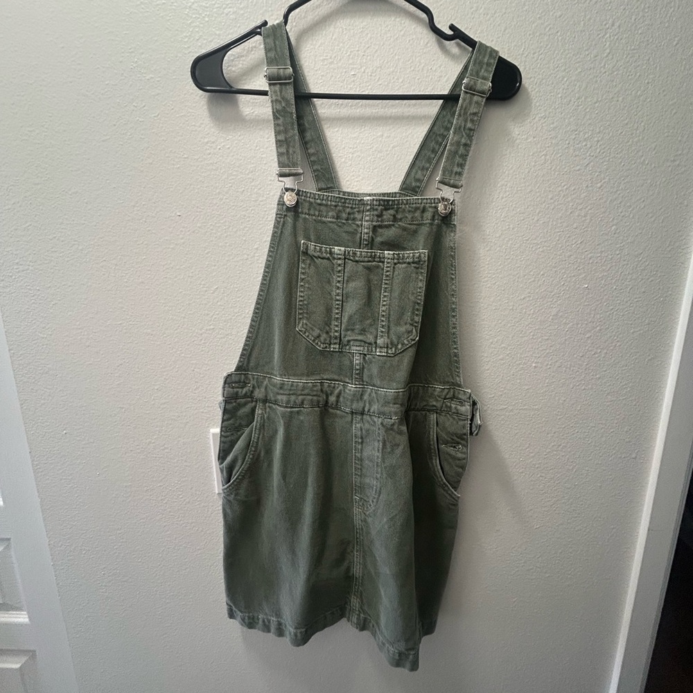 Primark Olive Green Denim Overalls